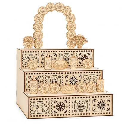 DIY Wooden Day of the Dead Ofrenda Altar Display Kit - Personalize & Decorate