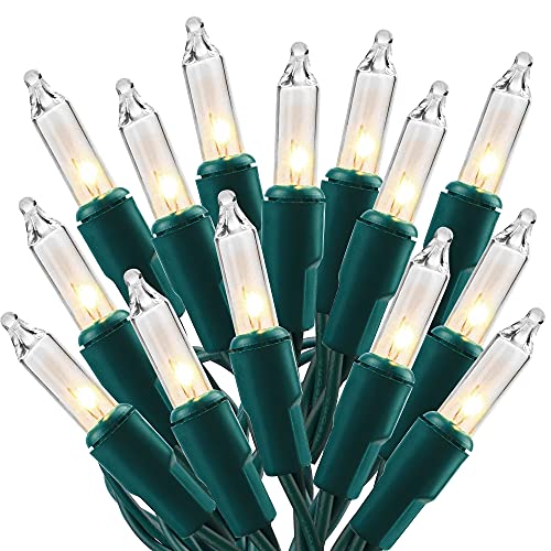 Clear Warm White Christmas String Lights - 150 Count 29ft Connectable Indoor Outdoor Decor