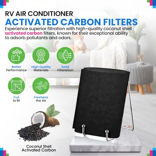 RV Air Conditioner Carbon Filter 16x40 Inches, Cut-to-Fit - 1 Pack
