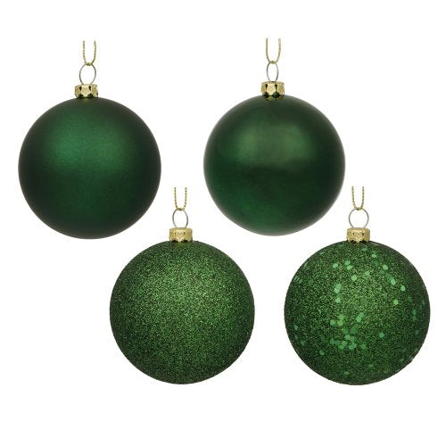 Emerald Green Holiday Ornament Set - Shatterproof 2.75-Inch Balls, 20-Pack