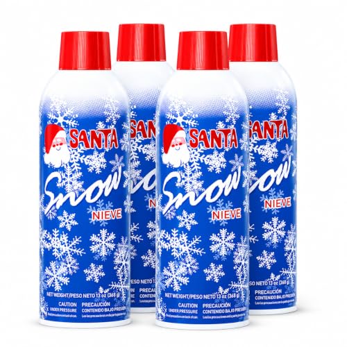 4 Pack Fake Snow Spray for Christmas Tree - Indoor Flocking & Decor