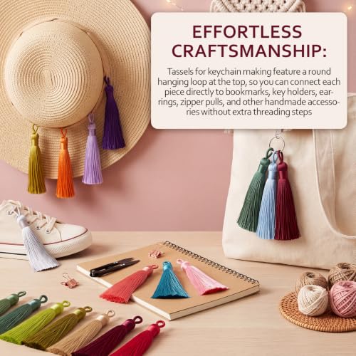 Multi-Color Tassel Bulk Pack for Jewelry Making & Crafts - 90 Pieces
