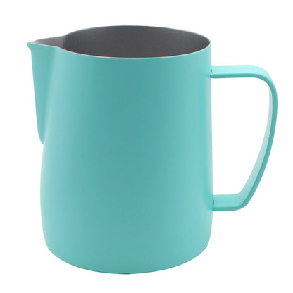 Dianoo Stainless Steel Frothing Pitcher Jug Steaming Pitcher Suitable For Coffee, Latte And Frothing Milk 350ml Blue