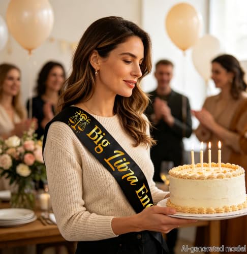 Libra Birthday Sash - Zodiac Party Accessory for Libra Season