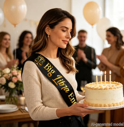 Libra Birthday Sash - Zodiac Party Accessory for Libra Season