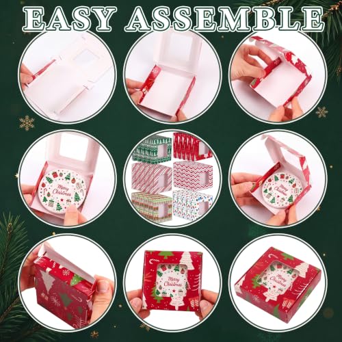 Gersoniel Christmas Sublimation Ornament Gift Boxes - Lime Green Red Set of 30
