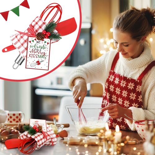 Christmas Baking Gift Set with 12 Whisks & Spatulas - Holiday Kitchen Accessories