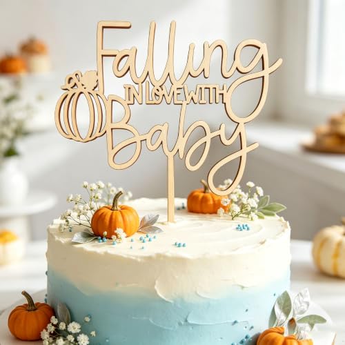 Fall Themed Wedding Cake Topper for Autumn Celebrations