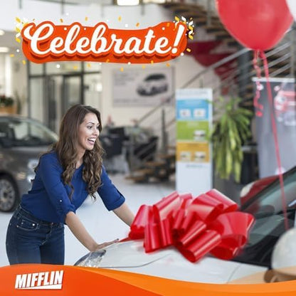 Mifflin-USA Big Car Bow - Matte Red 30 Inch Gift Bow for Car Decor | Perfect for Birthdays & Christmas