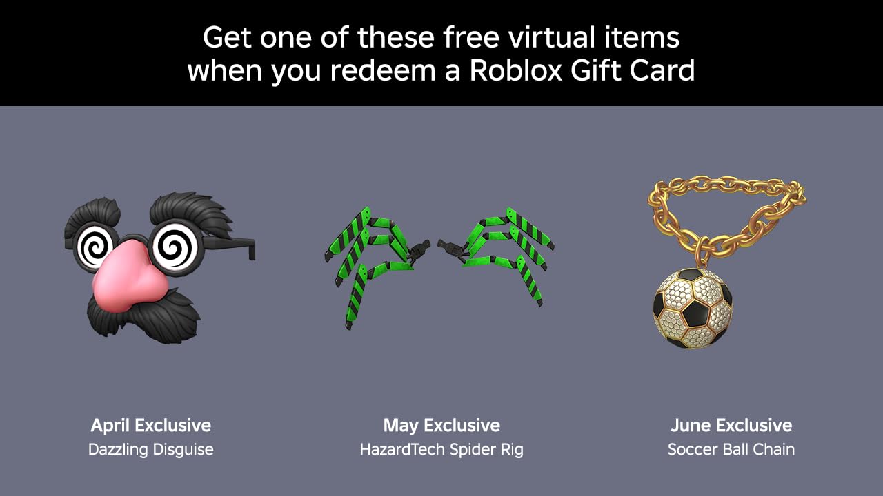 Roblox Gift Cards - Multipack of 3 x $15 | Includes Free Virtual Item & Worldwide Redemption