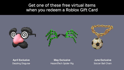 Roblox Gift Cards - Multipack of 3 x $15 | Includes Free Virtual Item & Worldwide Redemption