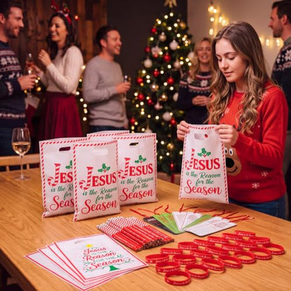Religious Christmas Gifts Set - Jesus Is the Reason for the Season - 200 Pieces