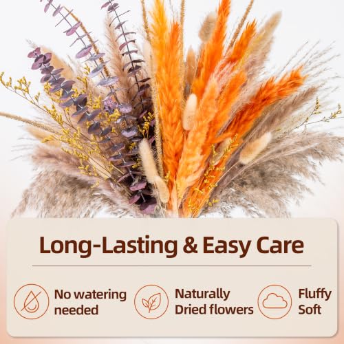 Fall Pampas Grass and Eucalyptus Bouquet - Boho Home Decor