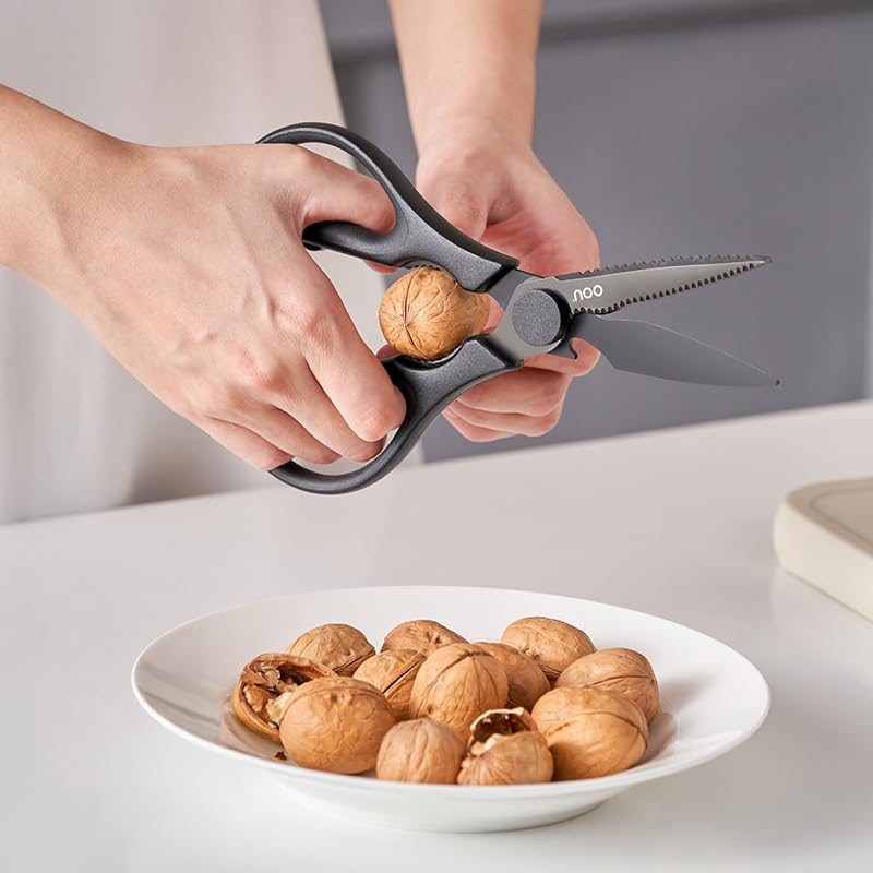 OOU Kitchen Shears, Ultra Sharp Come-apart Kitchen Scissors, Multipurpose Heavy Duty Chopping Scissors