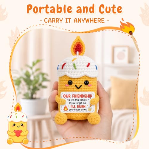 Funny Best Friend Birthday Gifts for Women - Positive Friendship Crochet Doll - Friend Gifts