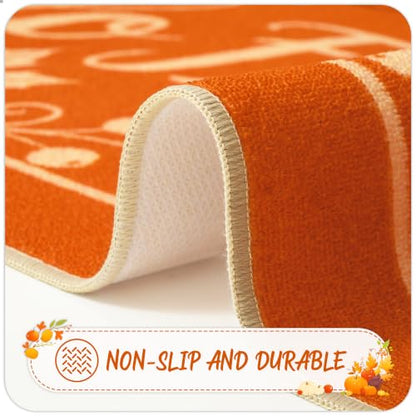 Hello Pumpkin Fall Door Mat 17x29 Inches Welcome Rug for Porch & Entryway - Variations Available