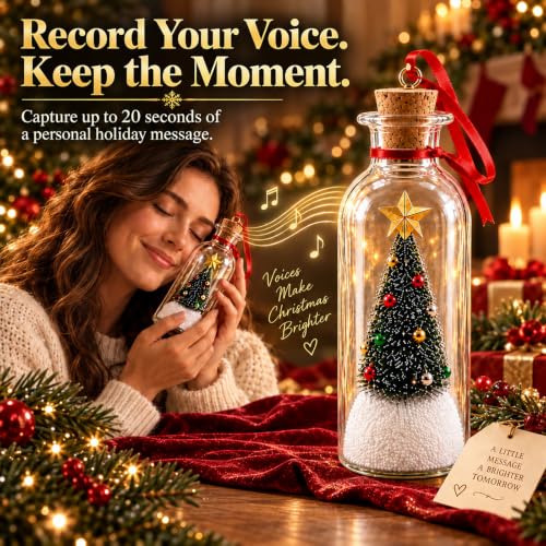 Recordable Christmas Tree Ornament with Bottle & Mini Tree
