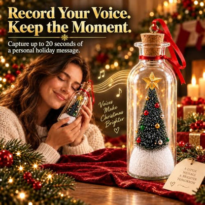 Recordable Christmas Tree Ornament with Bottle & Mini Tree