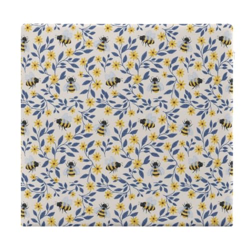 Bee in Flower Chair Cushion Yellow Floral Style-3 Supportive Seat Pad