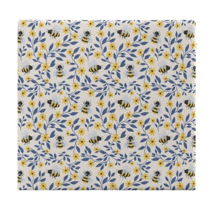 Bee in Flower Chair Cushion Yellow Floral Style-3 Supportive Seat Pad