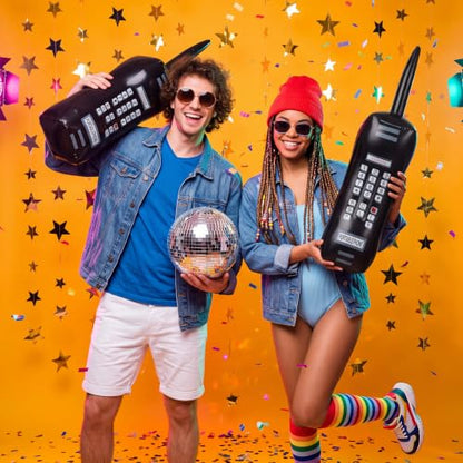 8pcs Inflatable Retro Mobile Phone Party Decorations 26 Inch - 80s 90s
