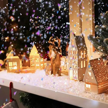 Artificial Snow Filler for Holiday Decorations, 50g Sparkling Winter Scene