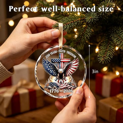 250th Anniversary USA Christmas Ornament - 2026 Patriotic Holiday Decoration - Variation of THIS listing