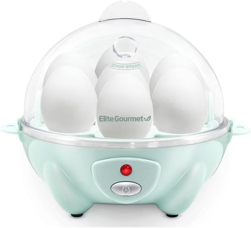 Elite Gourmet Electric Egg Cooker - 7 Egg Capacity for Soft, Medium, Hard-Boiled | Auto Shut-Off, BPA Free
