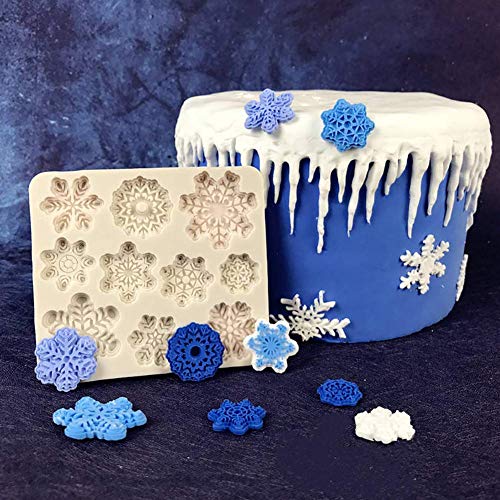 Christmas Fondant Molds Set for Cake Decorating Silicone Candy Mold - Holiday Baking