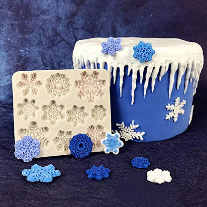 Christmas Fondant Molds Set for Cake Decorating Silicone Candy Mold - Holiday Baking