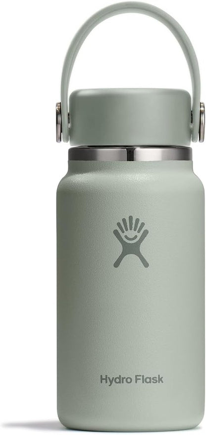 Hydro Flask Micro Bottle - Insulated Mini Leak-Proof Flask for Purse or Pocket | 6.7 Oz Agave Green