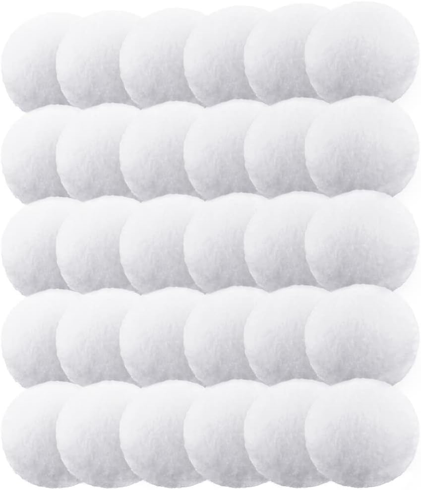 Skiennix 30 Pack Snow Fighting Balls - Plush Indoor Christmas Snowballs for Fun Playtime Decor