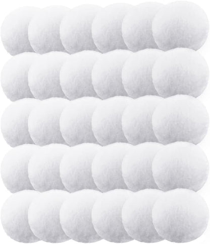 Skiennix 30 Pack Snow Fighting Balls - Plush Indoor Christmas Snowballs for Fun Playtime Decor