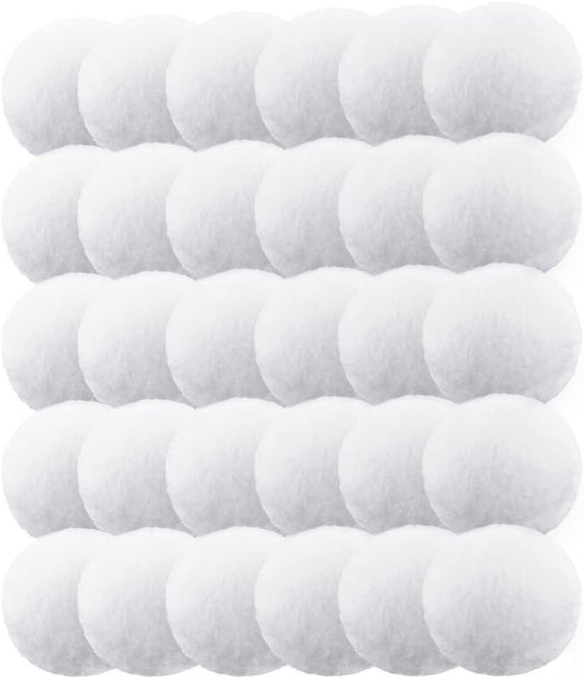 Skiennix 30 Pack Snow Fighting Balls - Plush Indoor Christmas Snowballs for Fun Playtime Decor