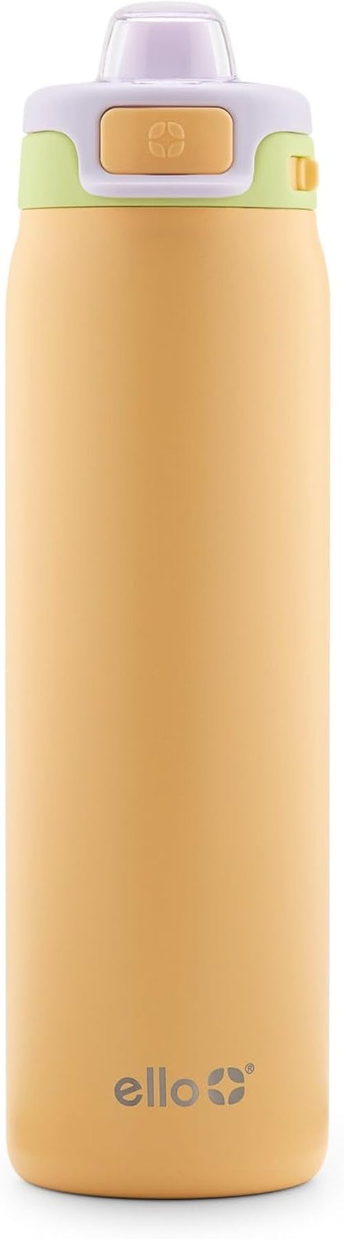 Ello Pop & Fill 22oz Stainless Steel Water Bottle - Quick Fill, Double Walled, Leak Proof | Sunset Meadow