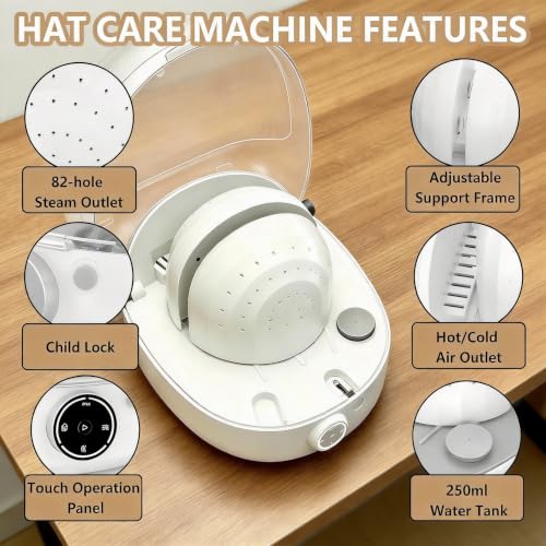 Automatic Hat Steamer and Shaper Machine - Multi-Style Cap Cleaner & Dryer