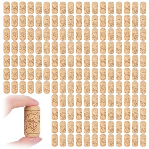 200 Pack Natural Corks for Wine Bottles 7/8" x 1 3/4" Bulk Craft Corks