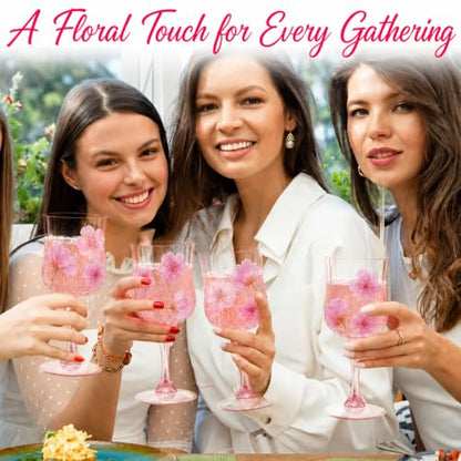 Pressed Edible Cherry Blossom Flowers for Cakes & Cocktails - 54 PCS