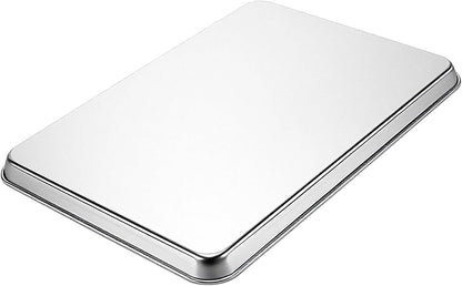 Skiennix Stainless Steel Baking Sheets - 4-Piece Set for Cooking & Roasting | 17.6 x 12.4 x 1 Inch