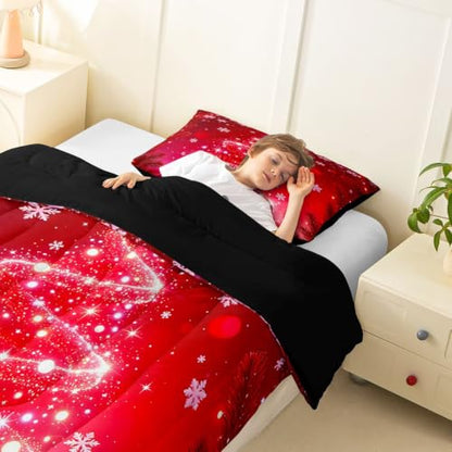 King Size Christmas Tree Comforter Set for Kids & Children - Multi 8038
