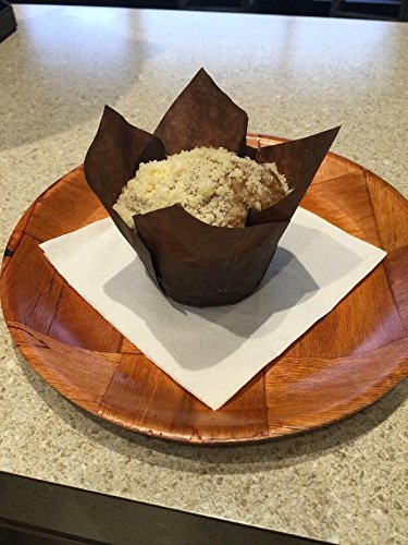 200 Pcs Brown Tulip Cupcake Liners- MADE IN USA- Durable Large Cupcake Liners for Baking- Elegant, Stylish Muffin Cups Paper Liners- Greaseproof Tulip Baking Cups- Large Size 2 3/4-4 inch