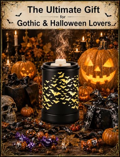 Halloween Bat Wax Melt Warmer - Colorful Electric Fragrance Warmer with Bat Design