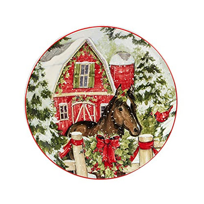 Homestead Christmas Dessert Plates Set of 4 - Medium