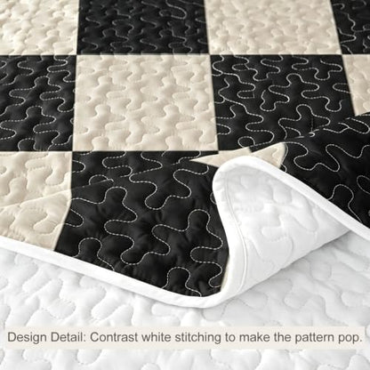 Feelyou Gothic Pumpkin Quilt Set - Orange King Size Halloween Bedding