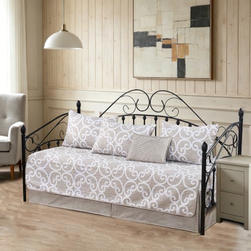 Home Soft Things Geometric Taupe Daybed Bedding Cover Set - 75 x 39 Inches