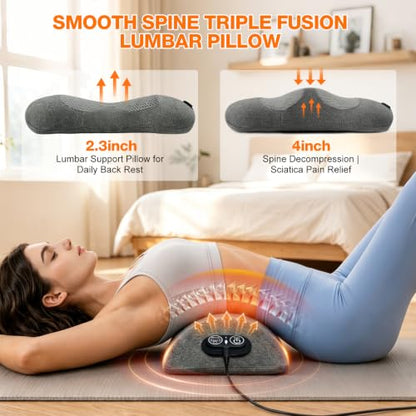 Hfshimlux Back Massager with Heat Vibration & Adjustable Height - Dark Gray