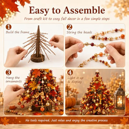 DIY Beaded Christmas Tree Kit for Adults - Festive Holiday Decoration