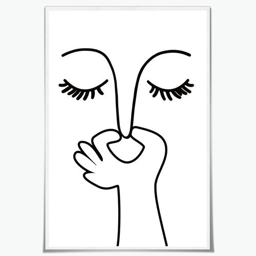 Funny Bathroom Wall Art - Humorous Black and White Poster for Guest Toilet | Unframed 12x18 Inch