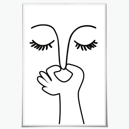 Funny Bathroom Wall Art - Humorous Black and White Poster for Guest Toilet | Unframed 12x18 Inch