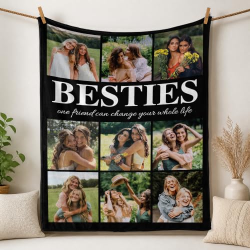 Custom Best Friend Photo Blanket for Women - BFF Variation of THIS Listing